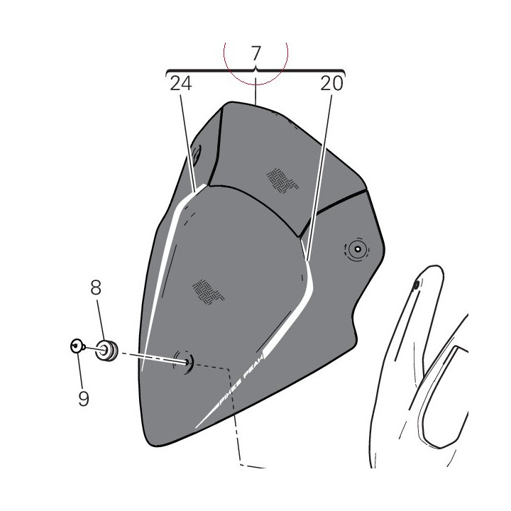 Windshield 487P0861AG
