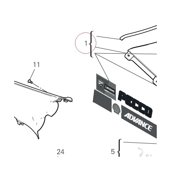 Windshield assembly 487P1111AA
