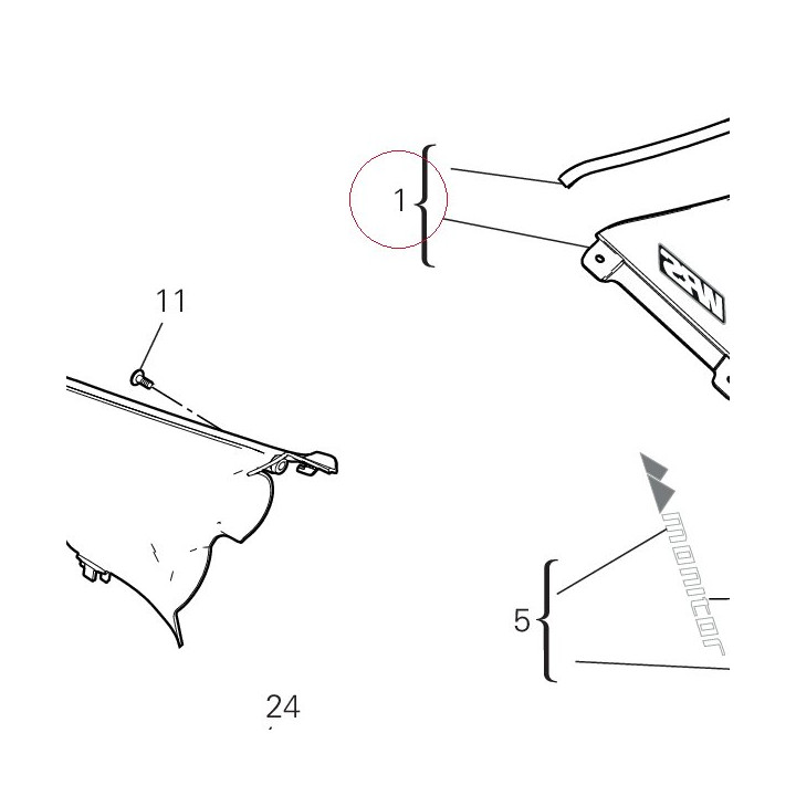 Windshield assembly 487P1111AF