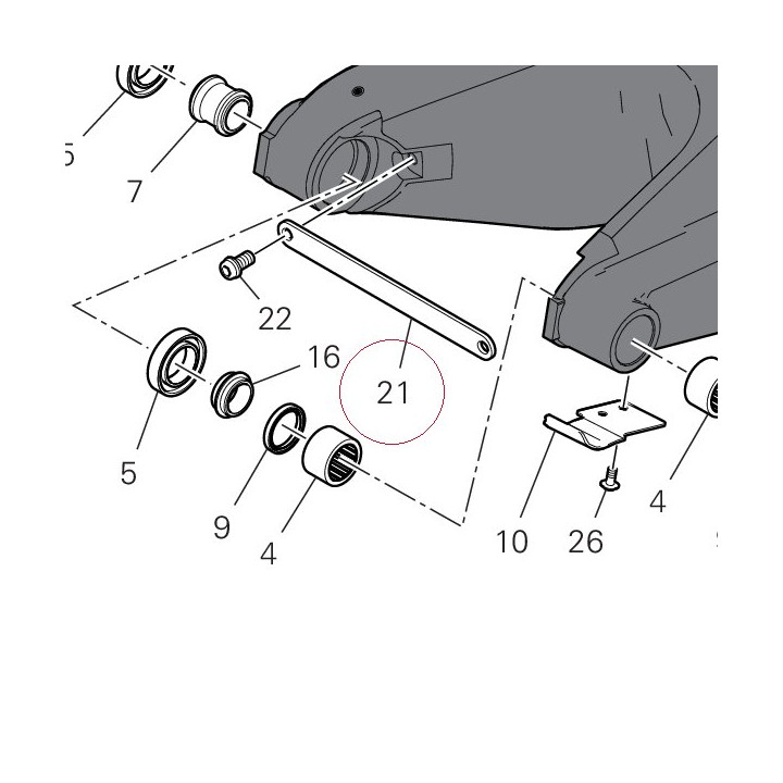 Swinging arm 48810131AA