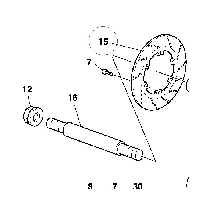 Rear brake disc 49240031A