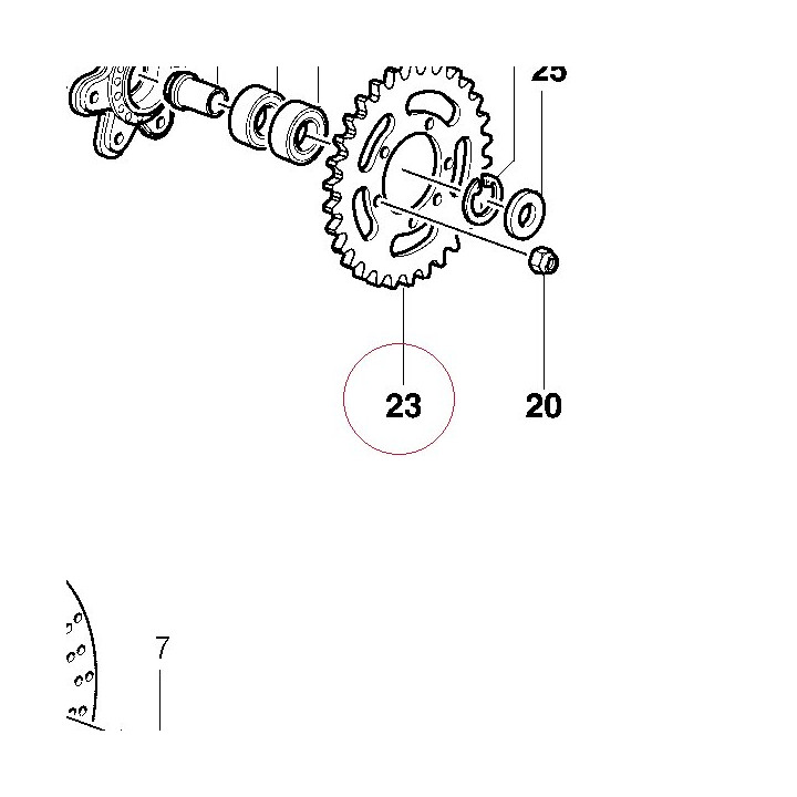 Rear sprocket T38 49410033A