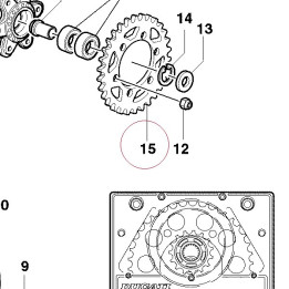 Rear sprocket T39 49410044A