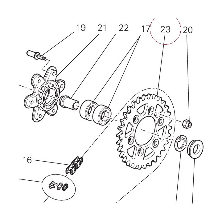 Rear sprocket NT:45 49410291A