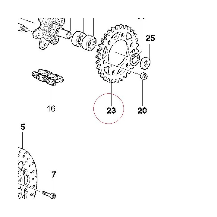 Rear sprocket T46 49410503A
