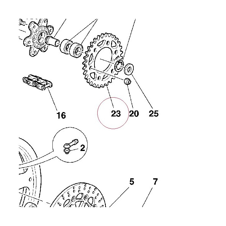Rear sprocket T46 49410504A