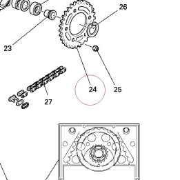 Rear sprocket T39 49410821A