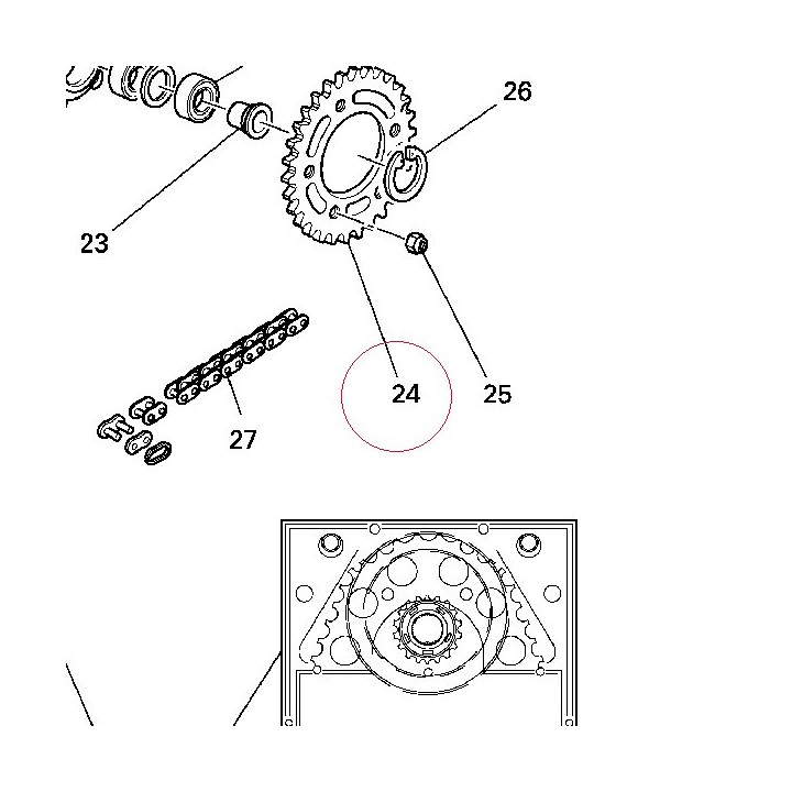 Rear sprocket T39 49410821A
