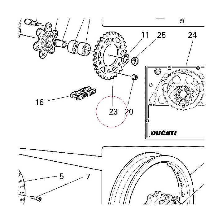 Rear sprocket T39 49410961A