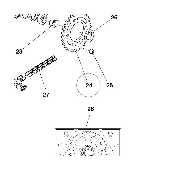 Rear sprocket T38 49410991A