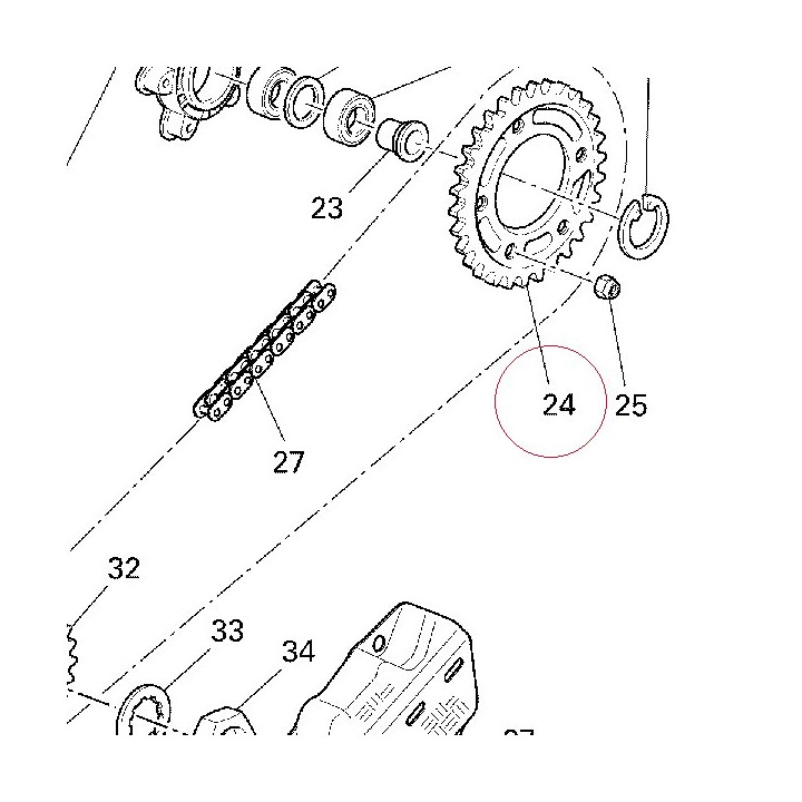 Rear sprocket T44 49411311A