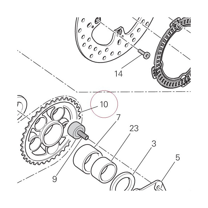 Rear sprocket T43 49411561AA