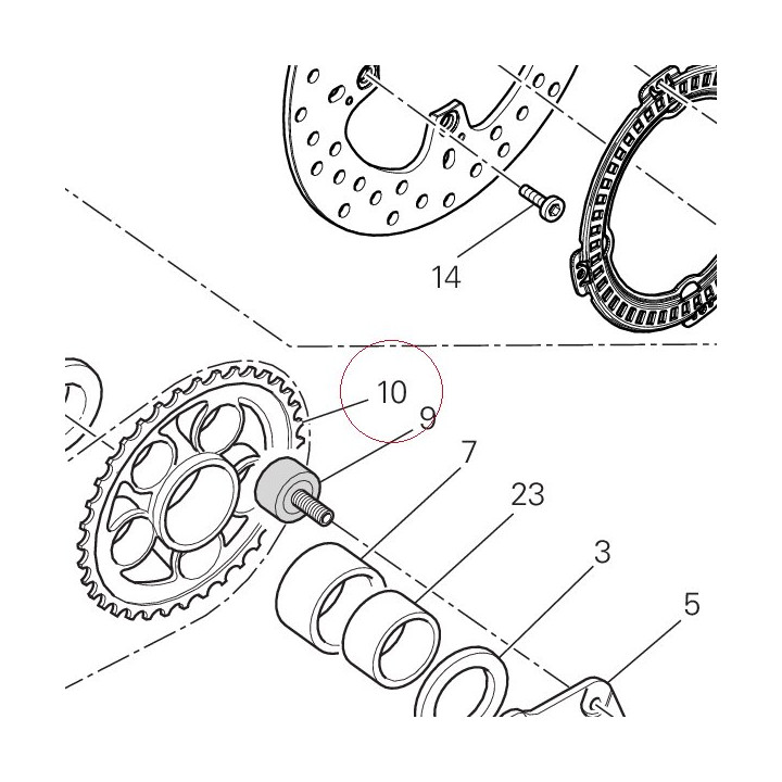 Rear sprocket NT:45 49411571AA