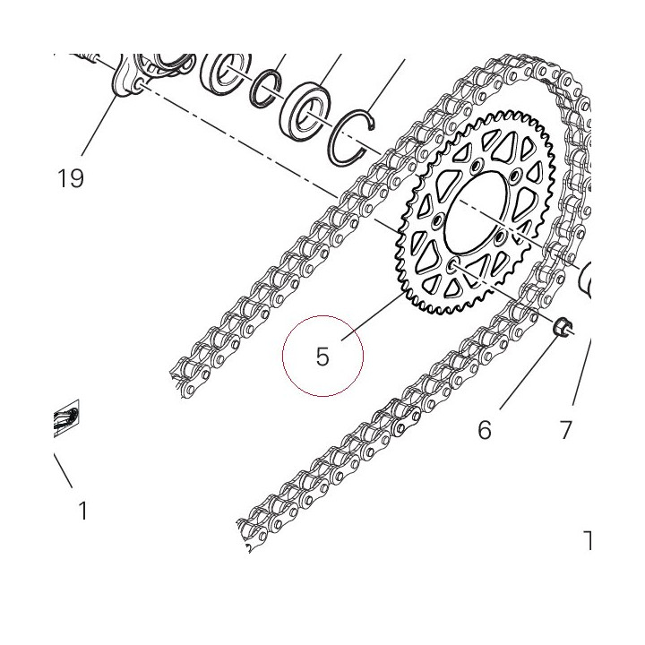 Rear sprocket T46 49411651AA