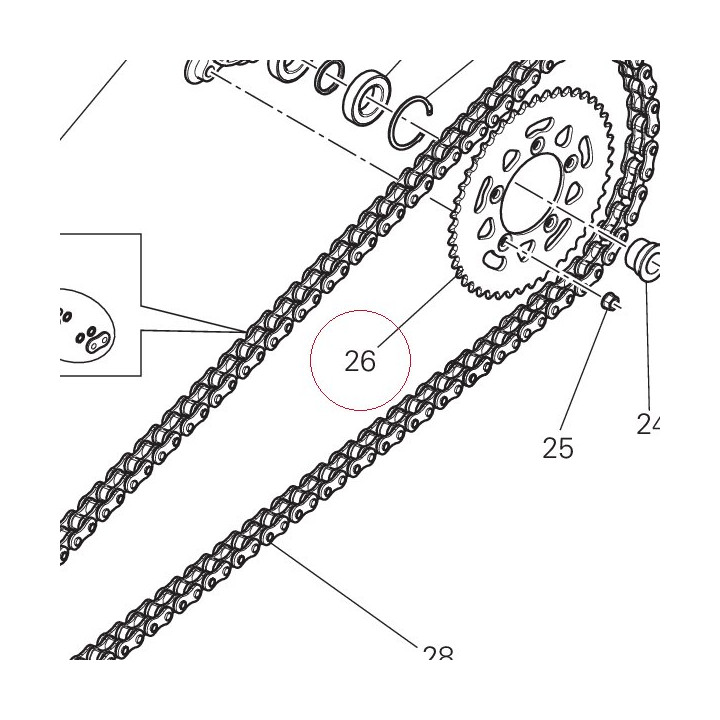 Sprocket, final driven 48T 49411671AA