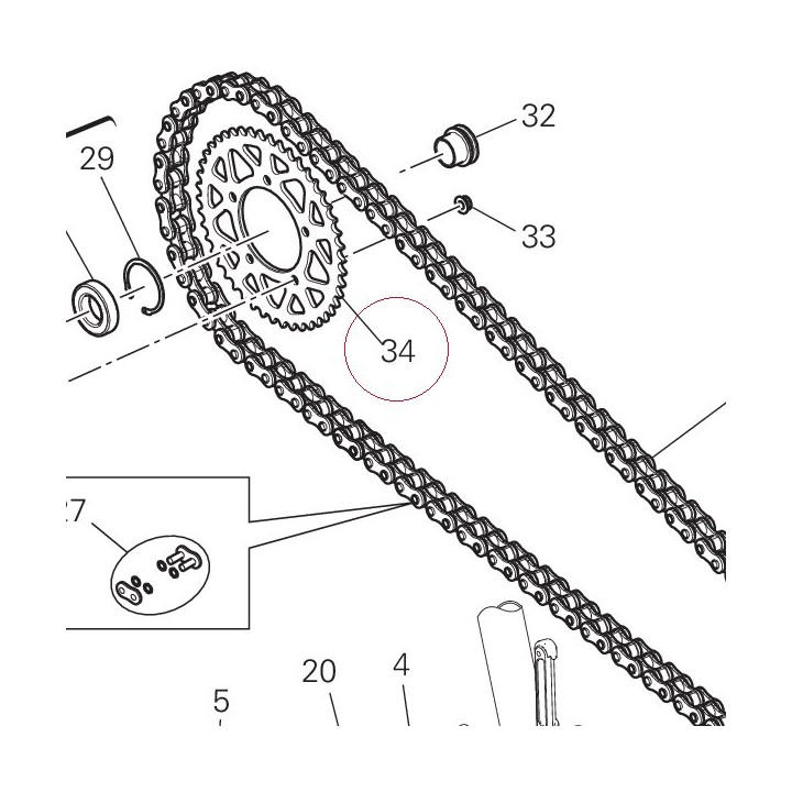 Rear sprocket T42 49411751AA