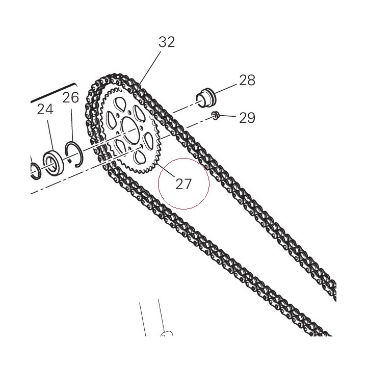 Rear sprocket T43 49411781AB