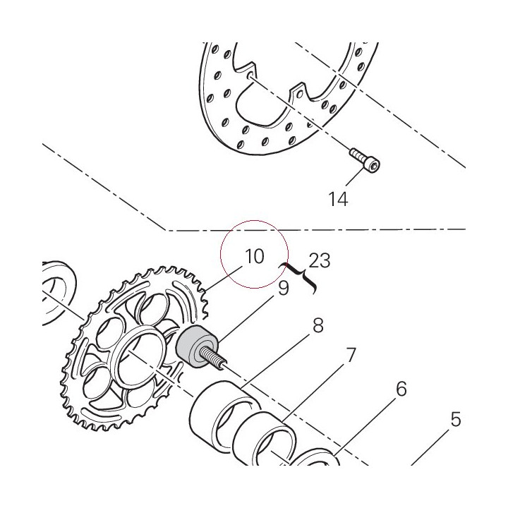 Rear sprocket T43 494P1232BA