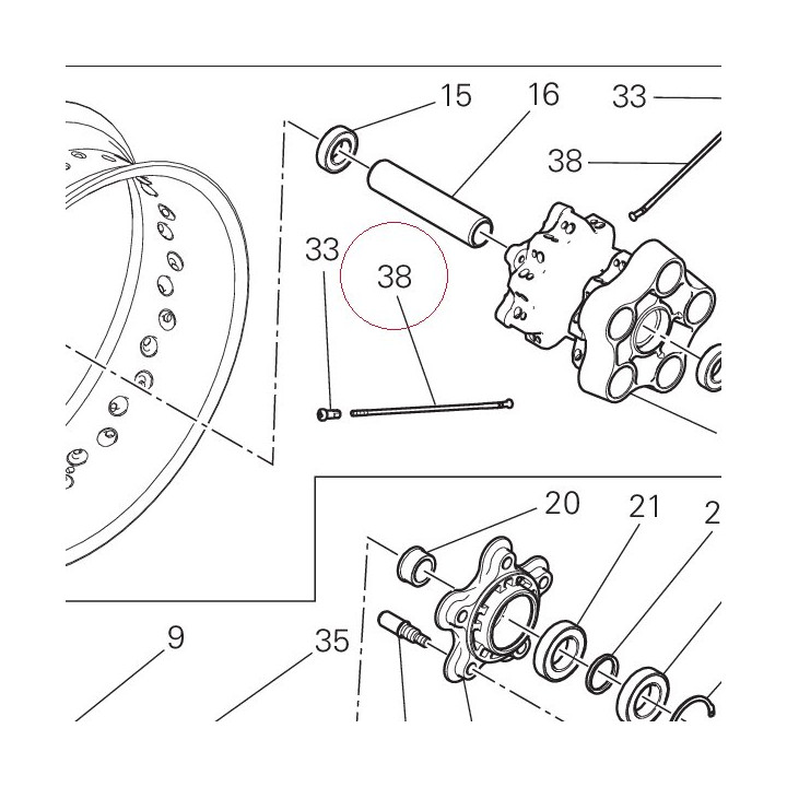Spoke, wheel 49640031B