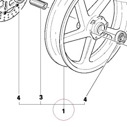 Wheel, front red 50120201AB