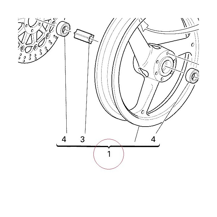 Wheel, front black 50120801AB