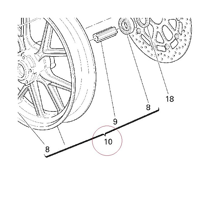 Wheel, front black 50121001AB