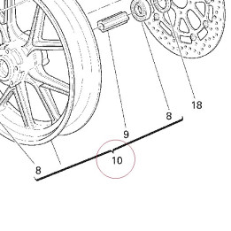 Wheel, front white 50121001AL