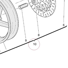 Wheel, front black 50121051AB