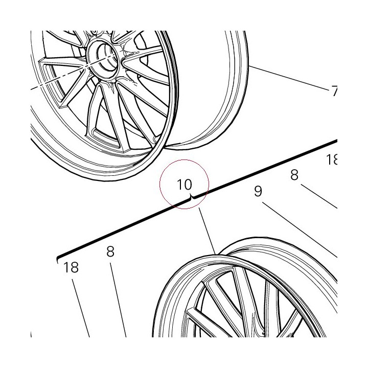 Front wheel rim 50121452AB