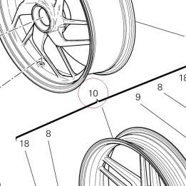 Front wheel rim 50121541A