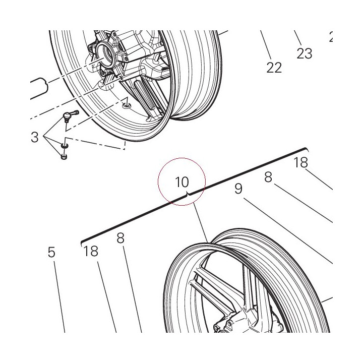 Front wheel rim 50121542AA
