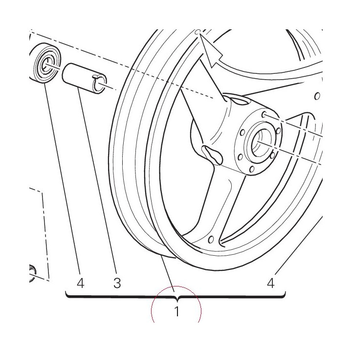Front wheel rim 50121561AB