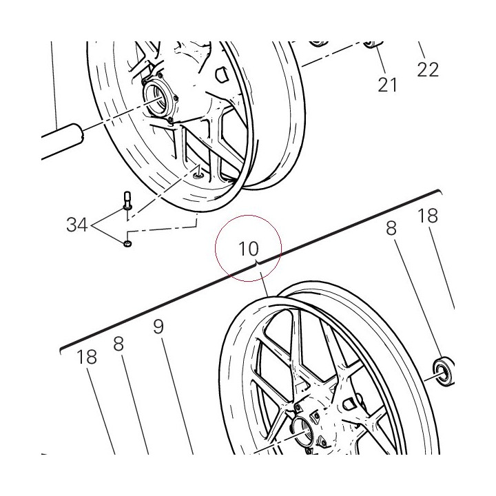Front wheel rim 50121603AA
