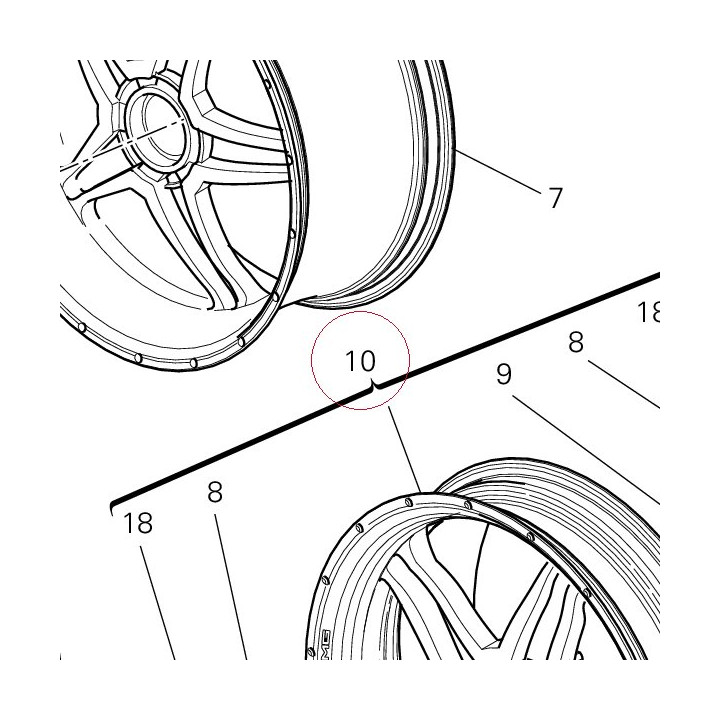 Front wheel rim 50121621AB
