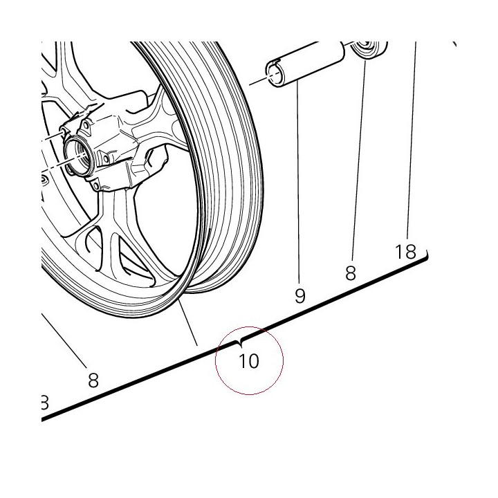 Front wheel rim 50121651AB