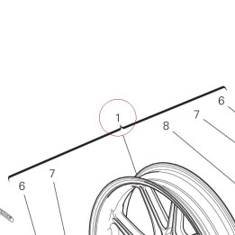 Front wheel rim 50121722AB