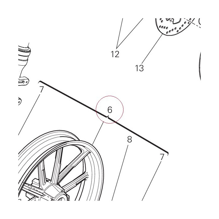 Front wheel rim 50121791BA