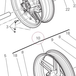 Front wheel rim 50121811AB
