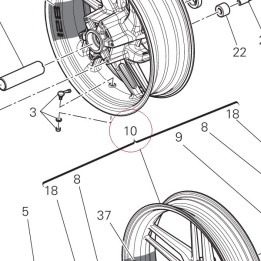 Front wheel rim 50121812AA