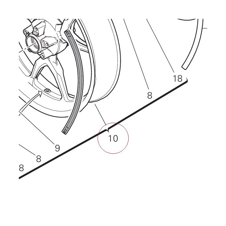 Front wheel rim 50121832AA