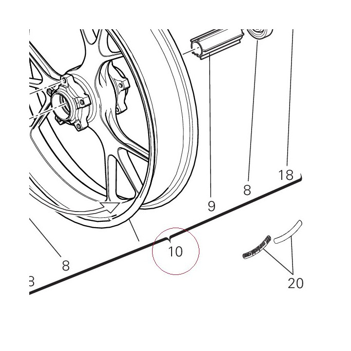 Front wheel rim 50121881AB