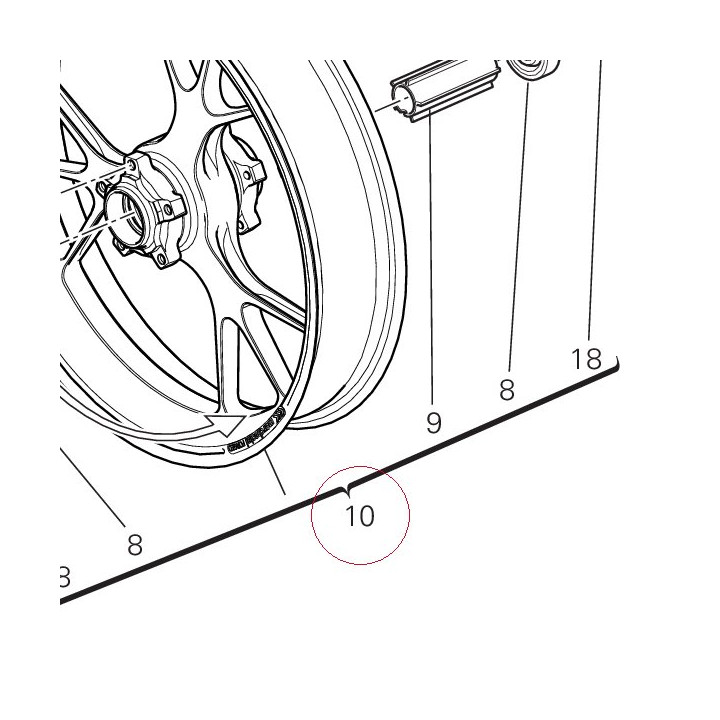 Wheel rim front gold 50121881AC