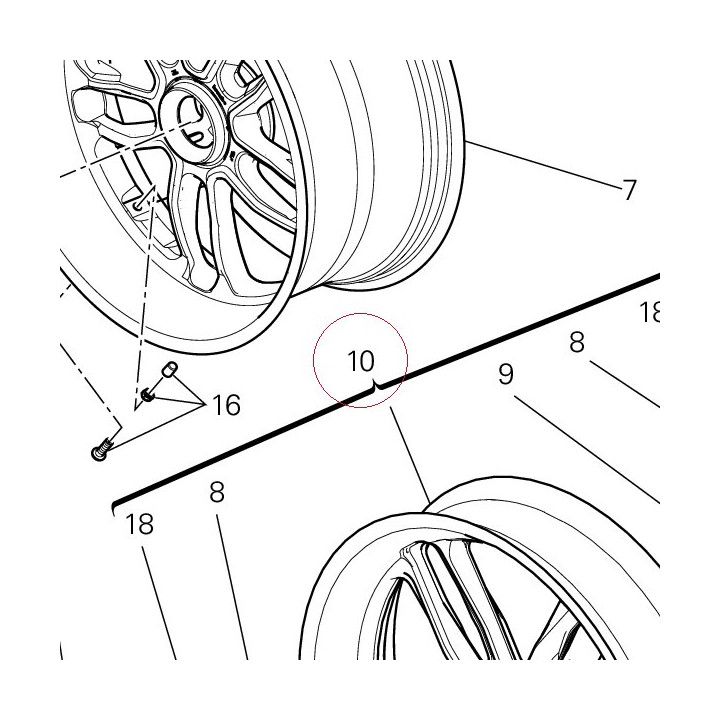 Front wheel rim 50121981AA