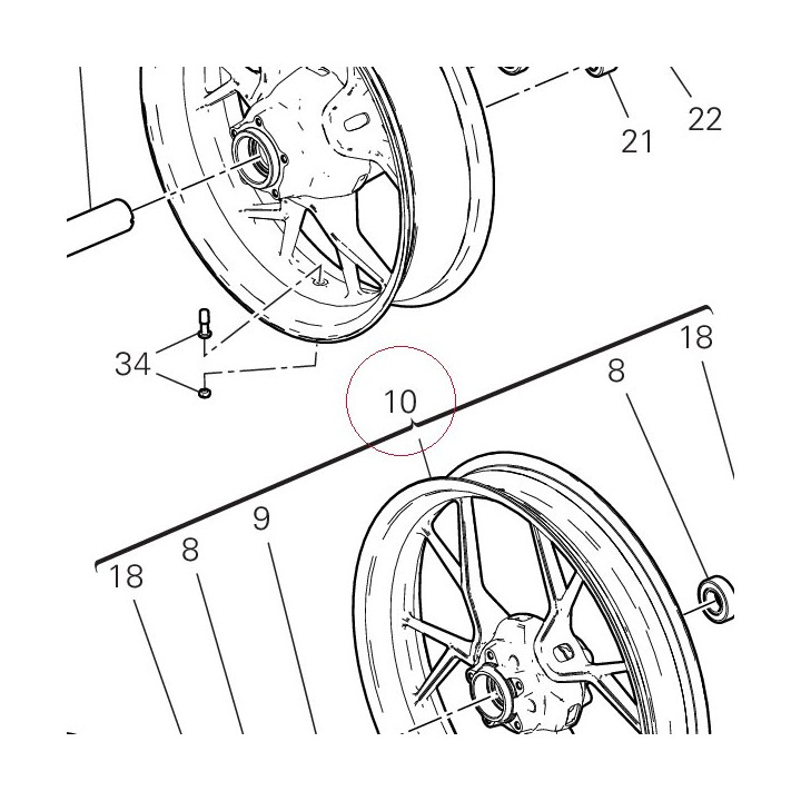 Front wheel rim 50122451AA