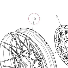 Front wheel rim 50122522AA