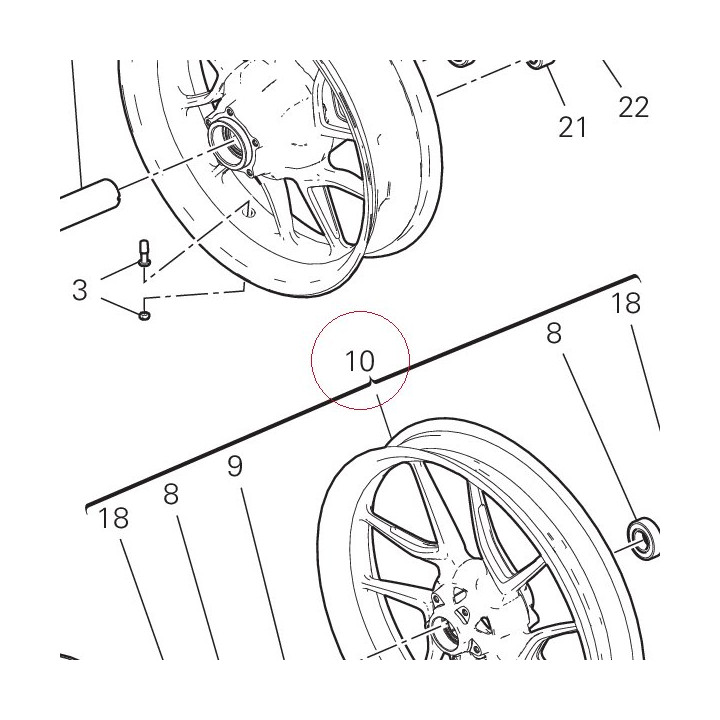 Front wheel rim 50122532AA