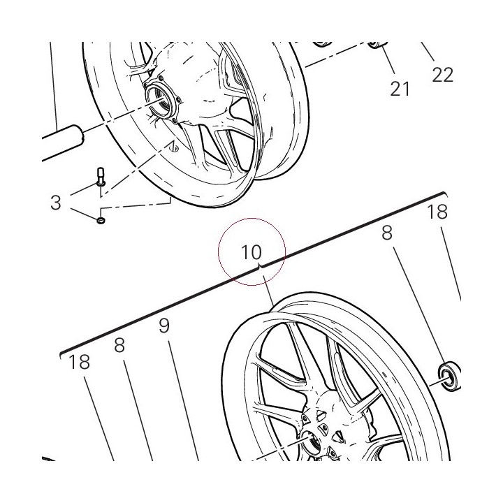 Front wheel rim 50122532AC