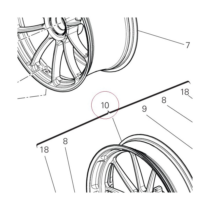Front wheel rim 50122661AA