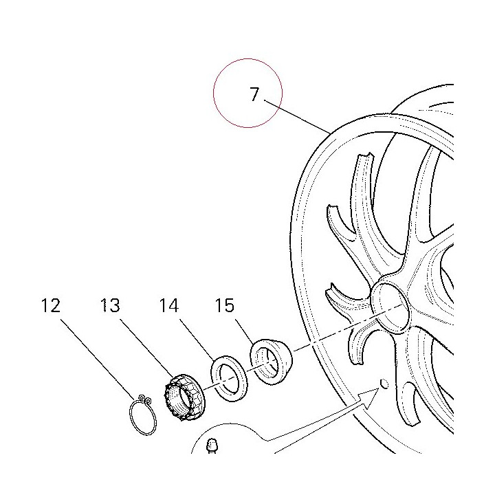 Rear wheel 50211331AS
