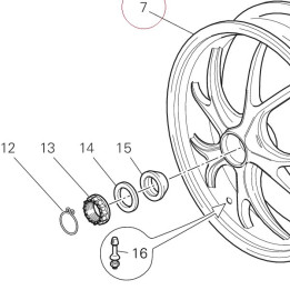 Rear wheel rim 50211332AA